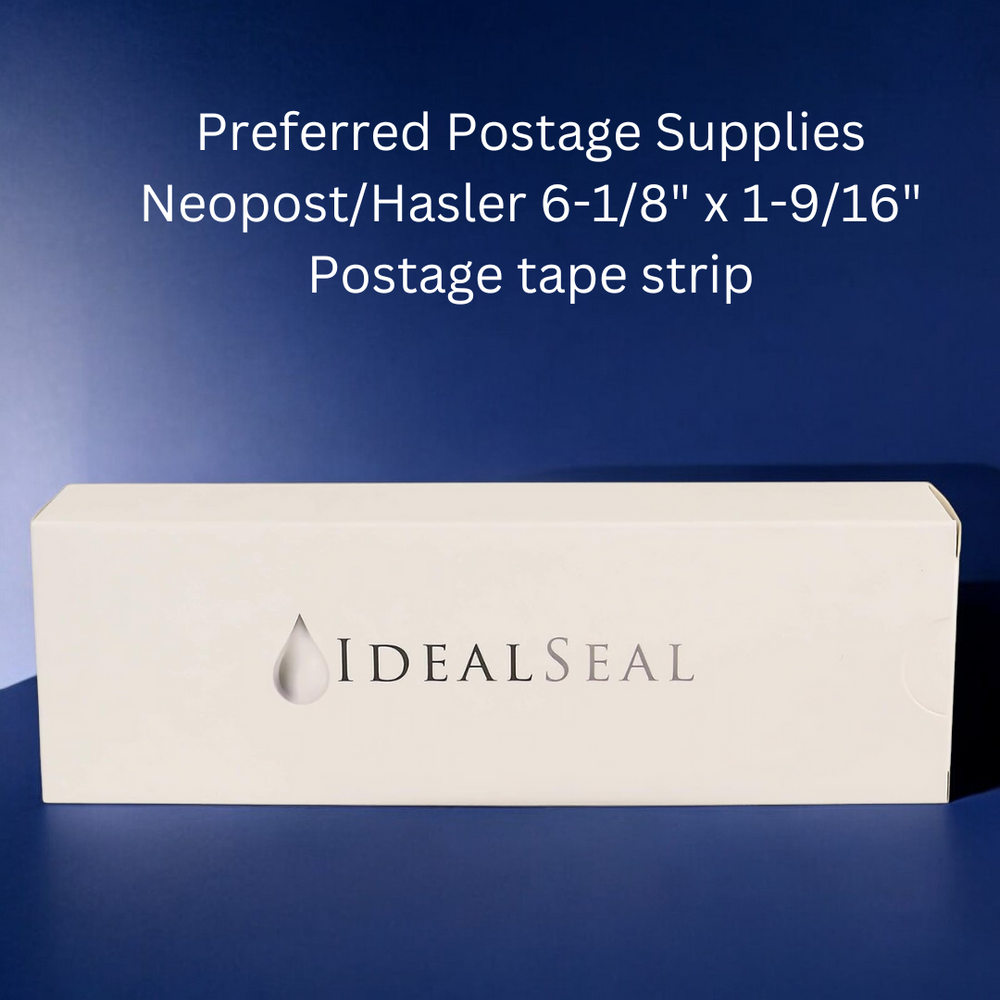 Preferred Postage Supplies Neopost/Hasler 6-1/8" x 1-9/16" Postage tape strip. Compare to Neopost Postage Meter tape 7465233-01/PT1N03/PT1N12 and Hasler 900-401-0/PT1H12 Label Supply Mart