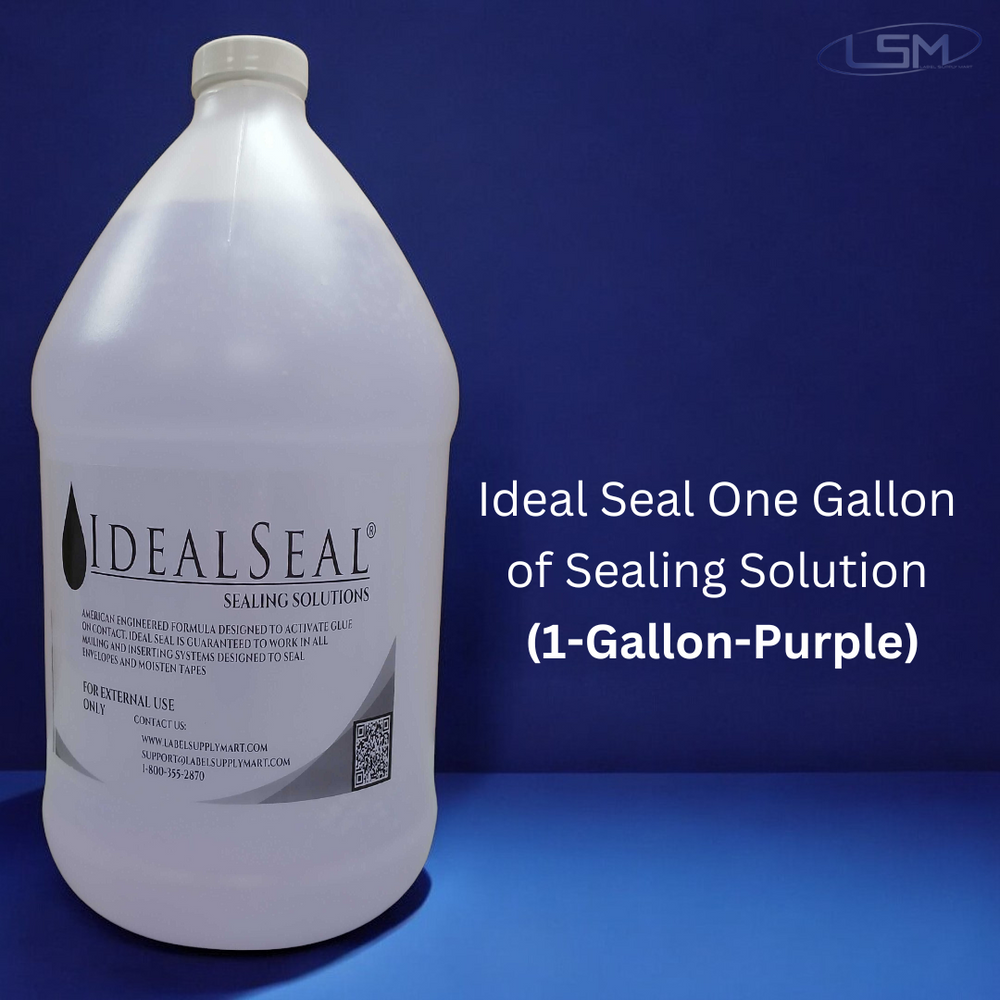 Ideal Seal One Gallon of Sealing Solution DM Series Mailing Systems (1-Gallon-Purple) Label Supply Mart