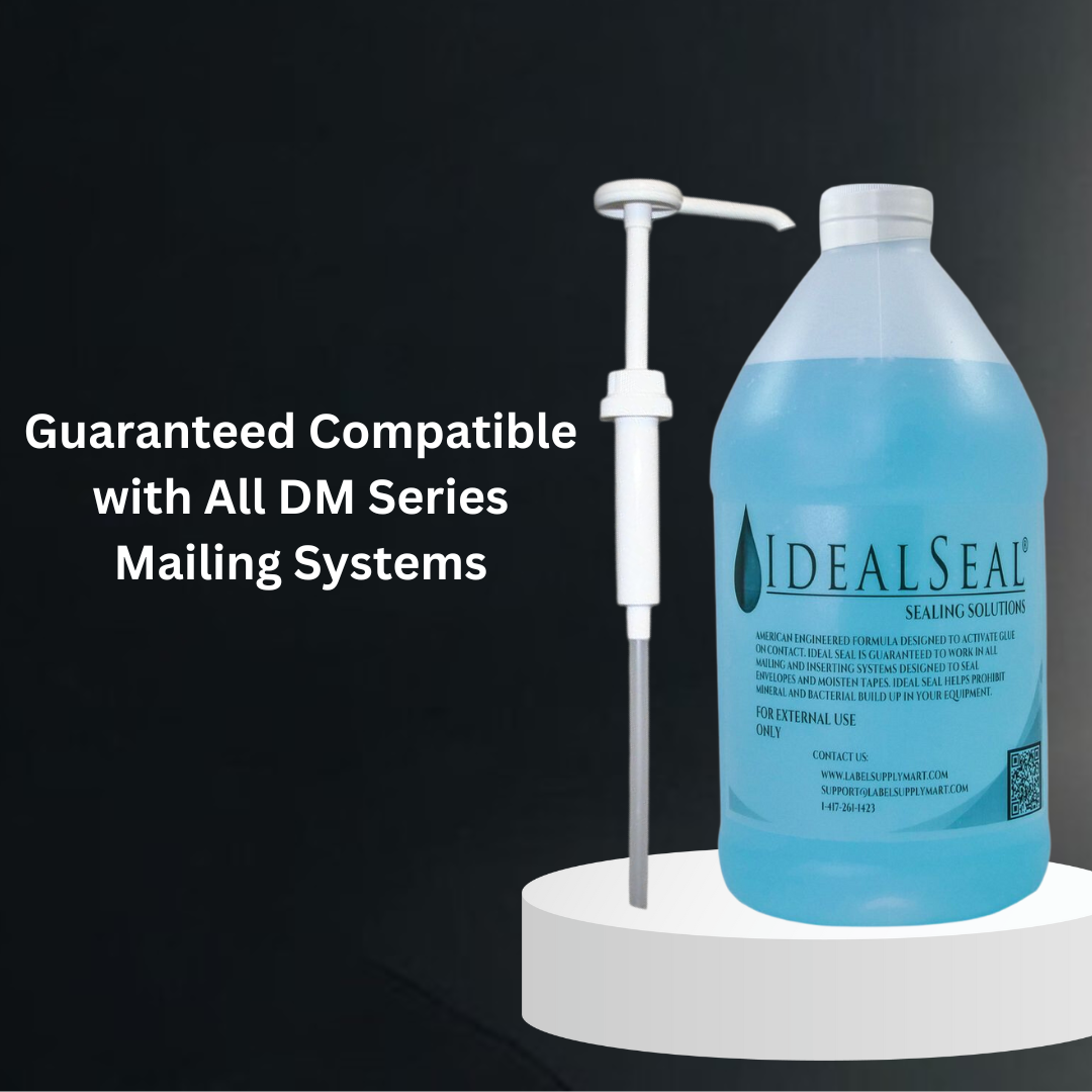 Compatible Replacement for PB 608-0 E-Z Seal Sealing Solution Genuine Compatible Preferred Postage Supplies Half Gallon (64 oz) of Sealing Solution DM Series Mailing Systems