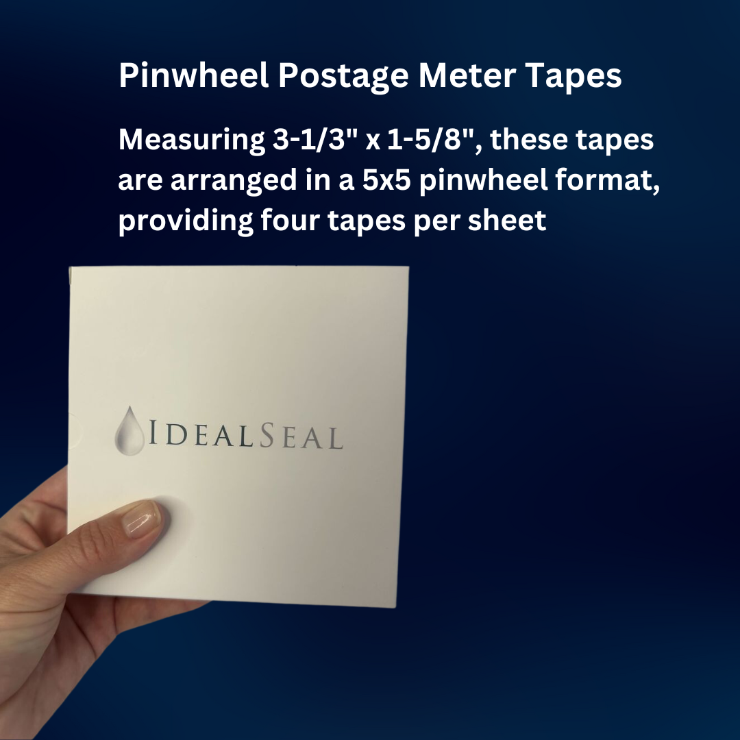 Preferred Postage Supplies Pinwheel Postage Meter Tapes 5x5 Compatible with PB, Neopost, Hasler, and Francotyp Postalia