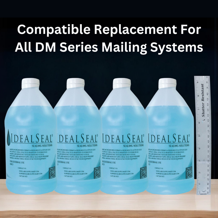 Compatible Replacement for PB E-Z Seal Item #608-0 4 Half Gallons of Sealing Solution DM Series Mailing Systems