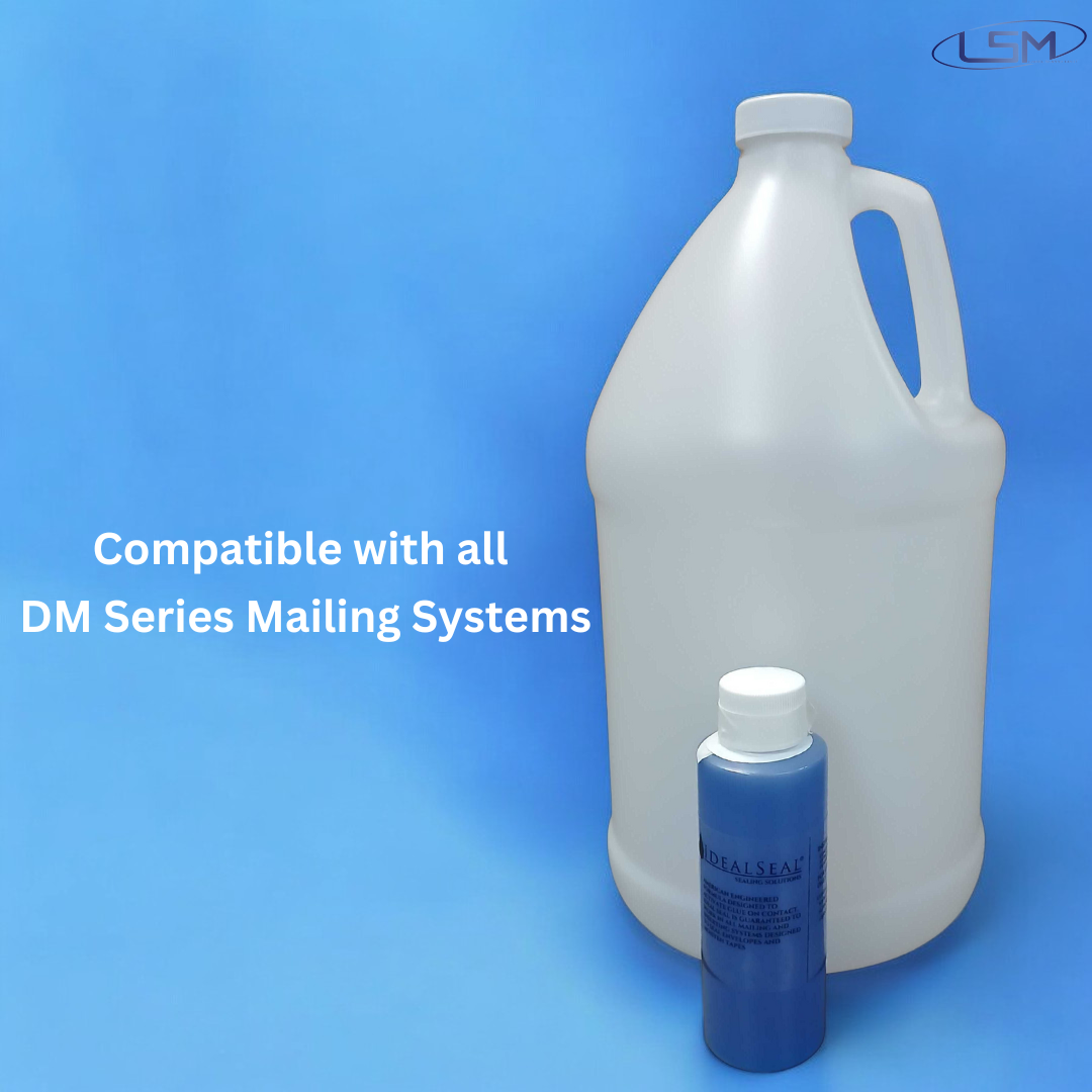 One 4 Oz. Bottle High Performance Sealing Solution Concentrate (Empty Gallon Jug Included) Makes One Gallon of Sealing Solution DM Series Mailing Systems Label Supply Mart