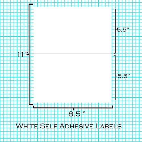 IDEALSEAL Half Sheet Self Adhesive Shipping Labels for Laser & Inkjet Printers, 100 Count