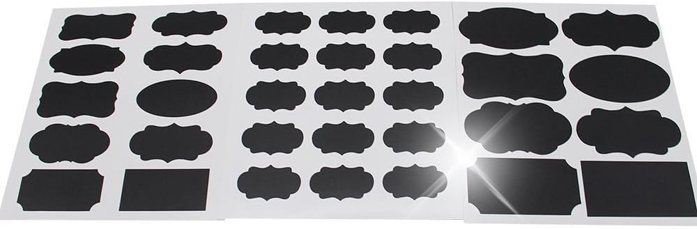 Chalkboard Labels Bundle Saves You Money: 292 Stickers + 4 Erasable White Chalk Markers. Best Large Reusable Labels+Liquid Chalk Pen Decorate Pantry Storage Office (4 Packs (292 Labels)+4 Markers)