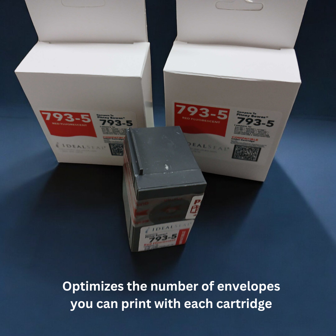 (2) PB Compatible 793-5 Red Ink Cartridge for P700, DM100i, DM125i, DM150i, DM175i, DM200L, DM225 Postage Meters Label Supply Mart