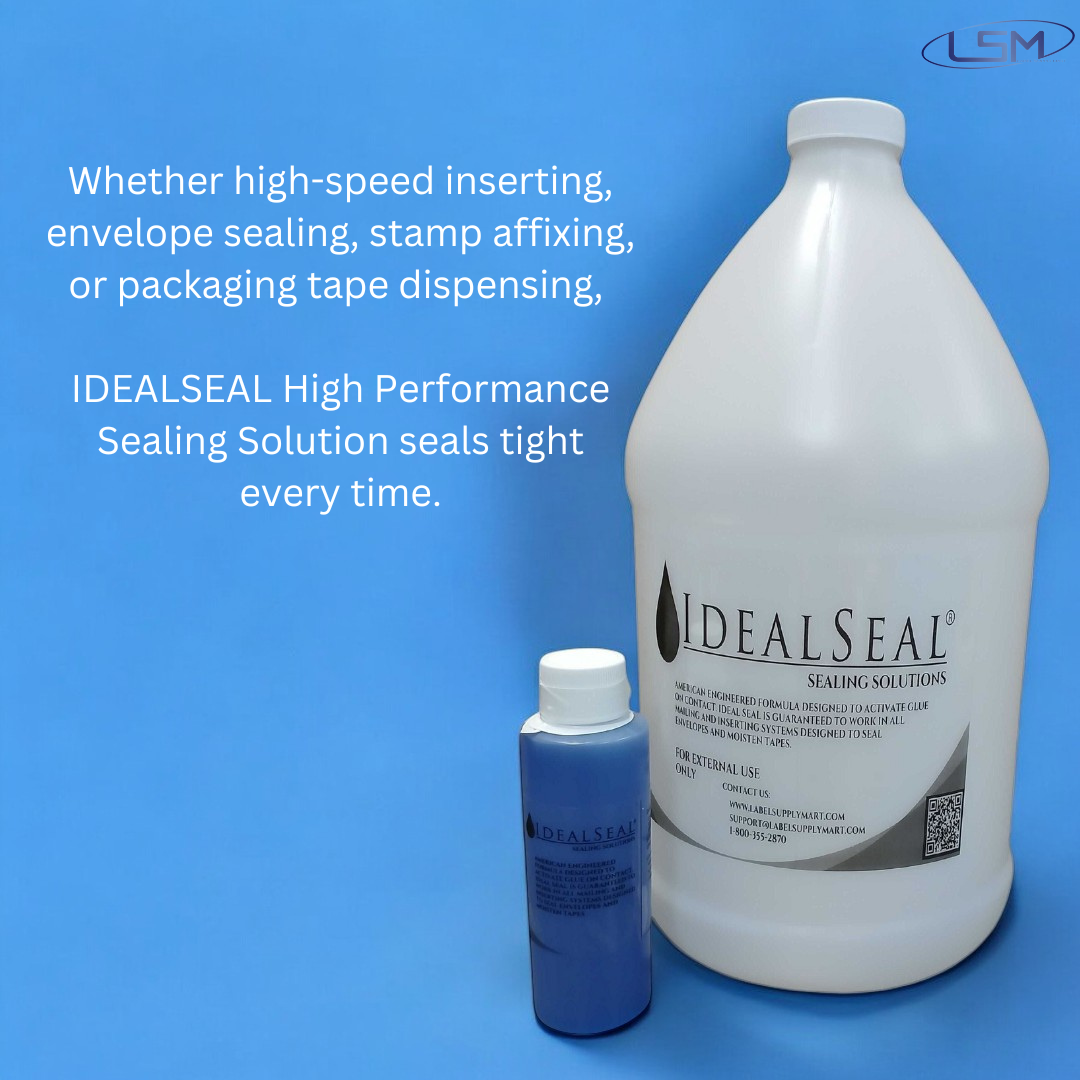 One 4 Oz. Bottle High Performance Sealing Solution Concentrate (Empty Gallon Jug Included) Makes One Gallon of Sealing Solution DM Series Mailing Systems Label Supply Mart