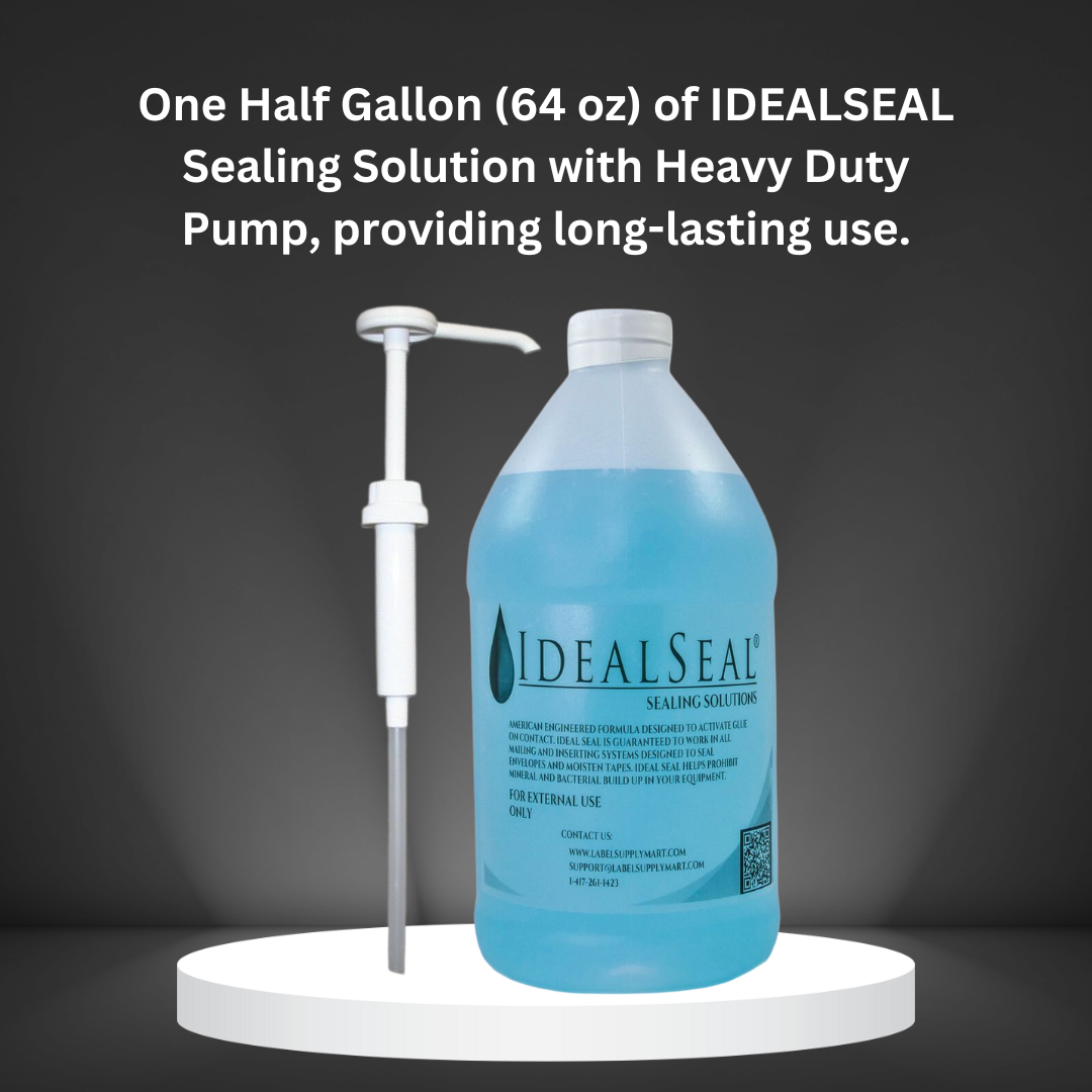 Compatible Replacement for PB 608-0 E-Z Seal Sealing Solution Genuine Compatible Preferred Postage Supplies Half Gallon (64 oz) of Sealing Solution DM Series Mailing Systems