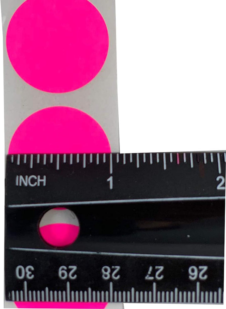 Color Coding Labels Super Bright Neon Pink Round Circle Dots for Organizing Inventory 1 Inch 1,000 Total Adhesive Stickers (Neon Pink)