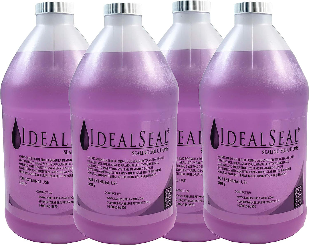 PB 608-0 E-Z Seal Sealing Solution Genuine Compatible IDEALSEAL Half Gallon (64 oz) of Sealing Solution DM Series Mailing Systems (4-Half-Gallons)