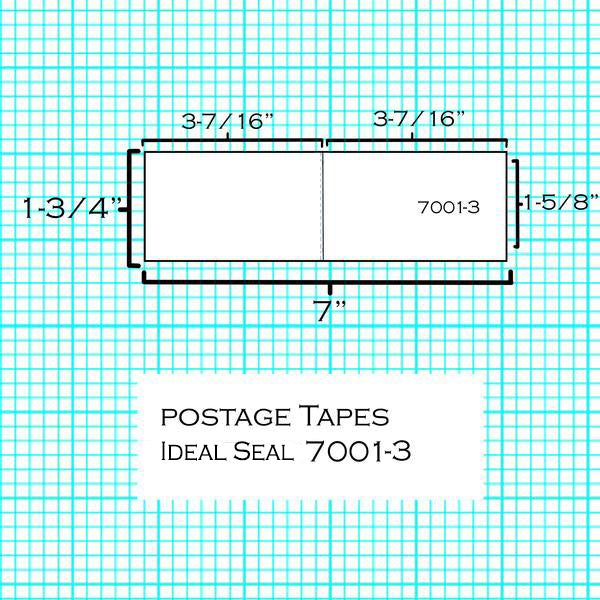 (Pitney Bowes Item #625-0) DM300 / DM400 Series 300 Postage Tape Sheets (7001-3)