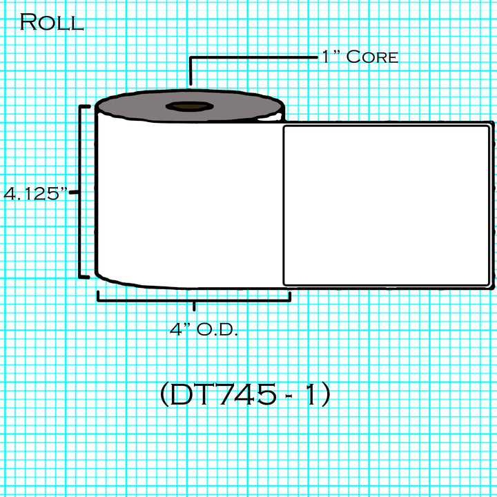 4" x 6" Compatible Replacement Rolls For Pitney Bowes 745-1 (300 Labels/Roll)