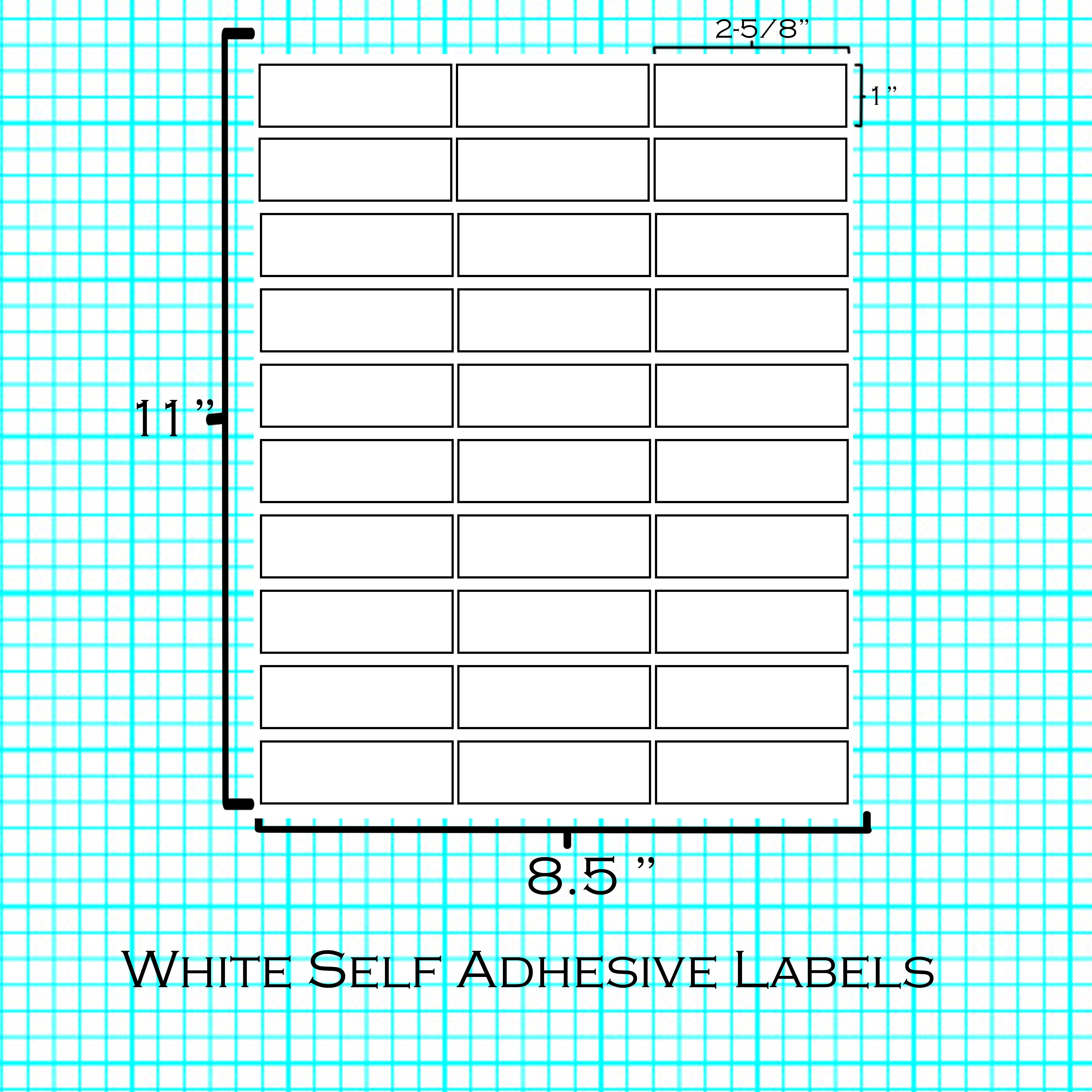 8.5 x 11 (1 Up), Adhesive Label Paper, 1,000 Sheets per Carton