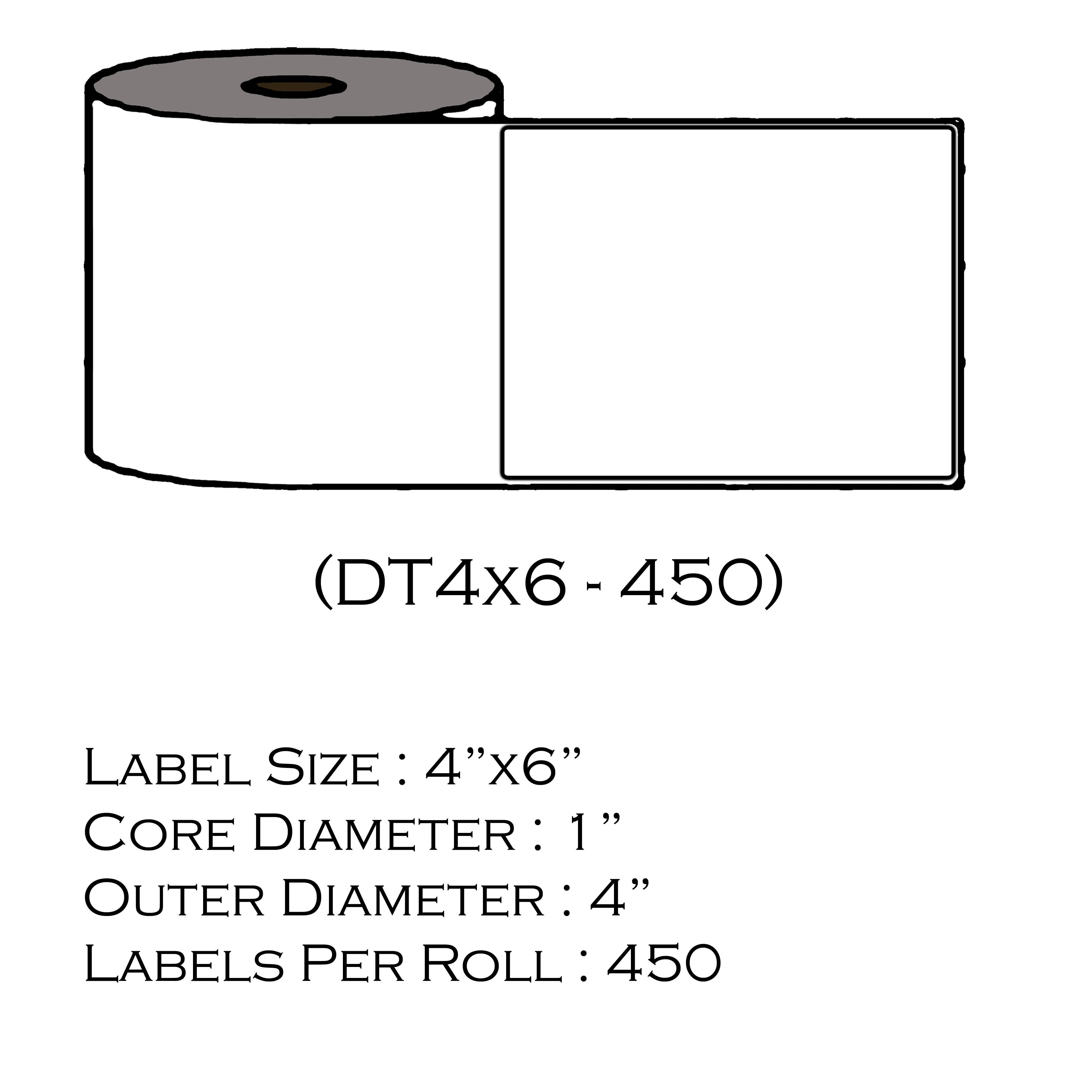 58mm Liner-Free Label Printer Paper (6 rolls)