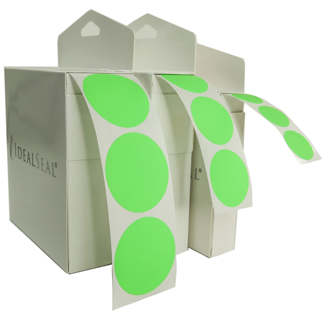 Color Coding labels: Neon Green Rolls